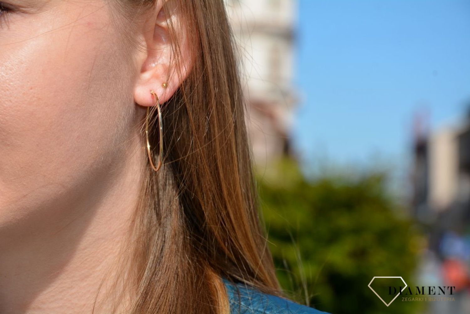 Złote kolczyki koła 585 4cm✓ Kolczyki złote w Sklepie z Biżuterią zegarki-diament.pl✓ Piękne Kolczyki dla Kobiet✓ Prawdziwe Złoto✓.JPG